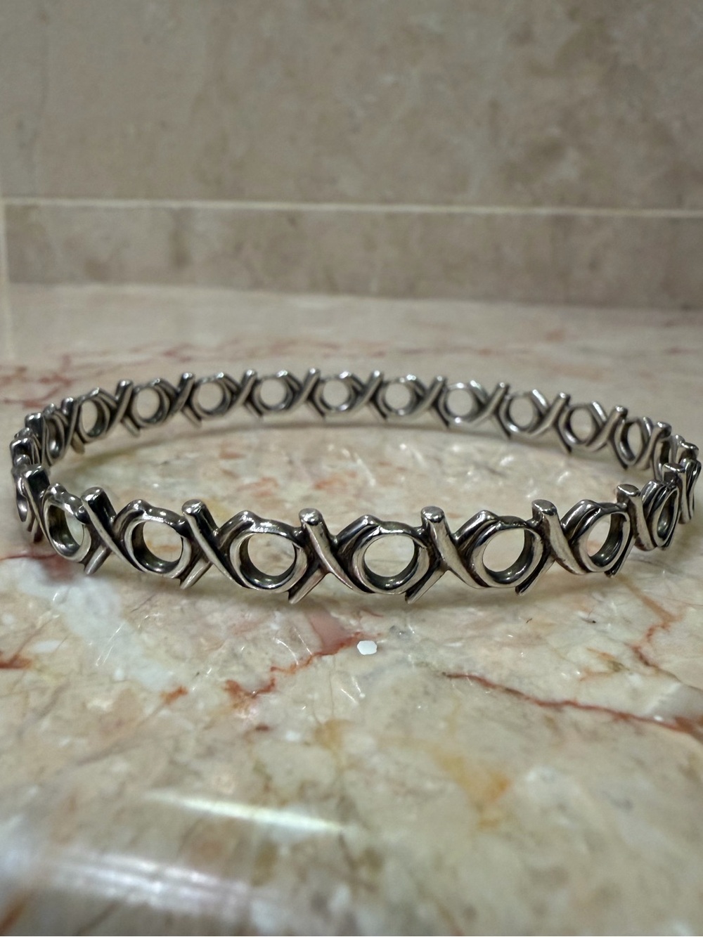Tiffany & Co. Paloma Picasso Sterling Silver 'XO' bangle